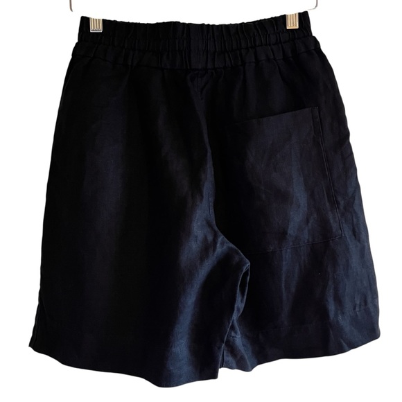COS linen elastic high waist relaxed fit black shorts Sz XS excellent condition - Picture 7 of 12